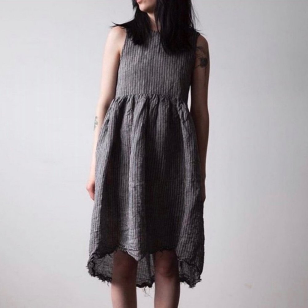 Ovate Washed Linen Dress
